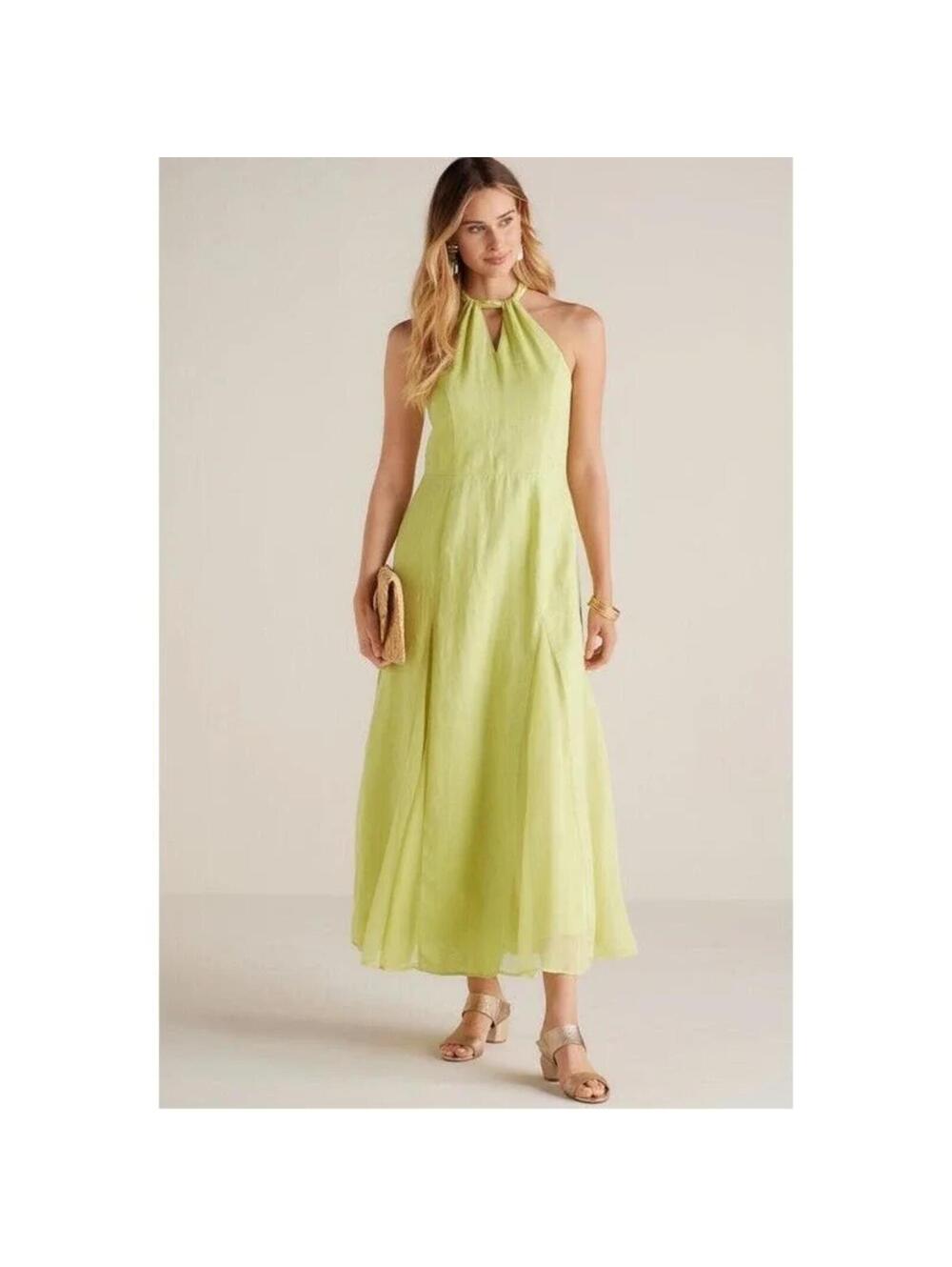Soft‎ Surroundings Silk Linen Maxi Dress